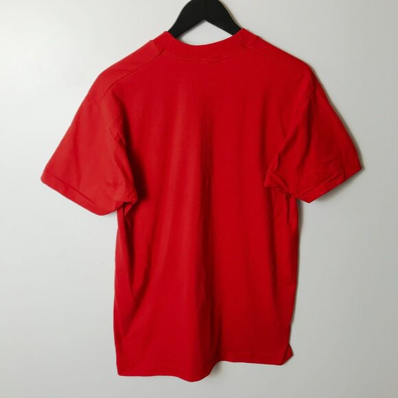 Monu-Cad T Shirt Vintage 90s Adult Red Large L Computer Applications USA 50/50 - Picture 3 of 16